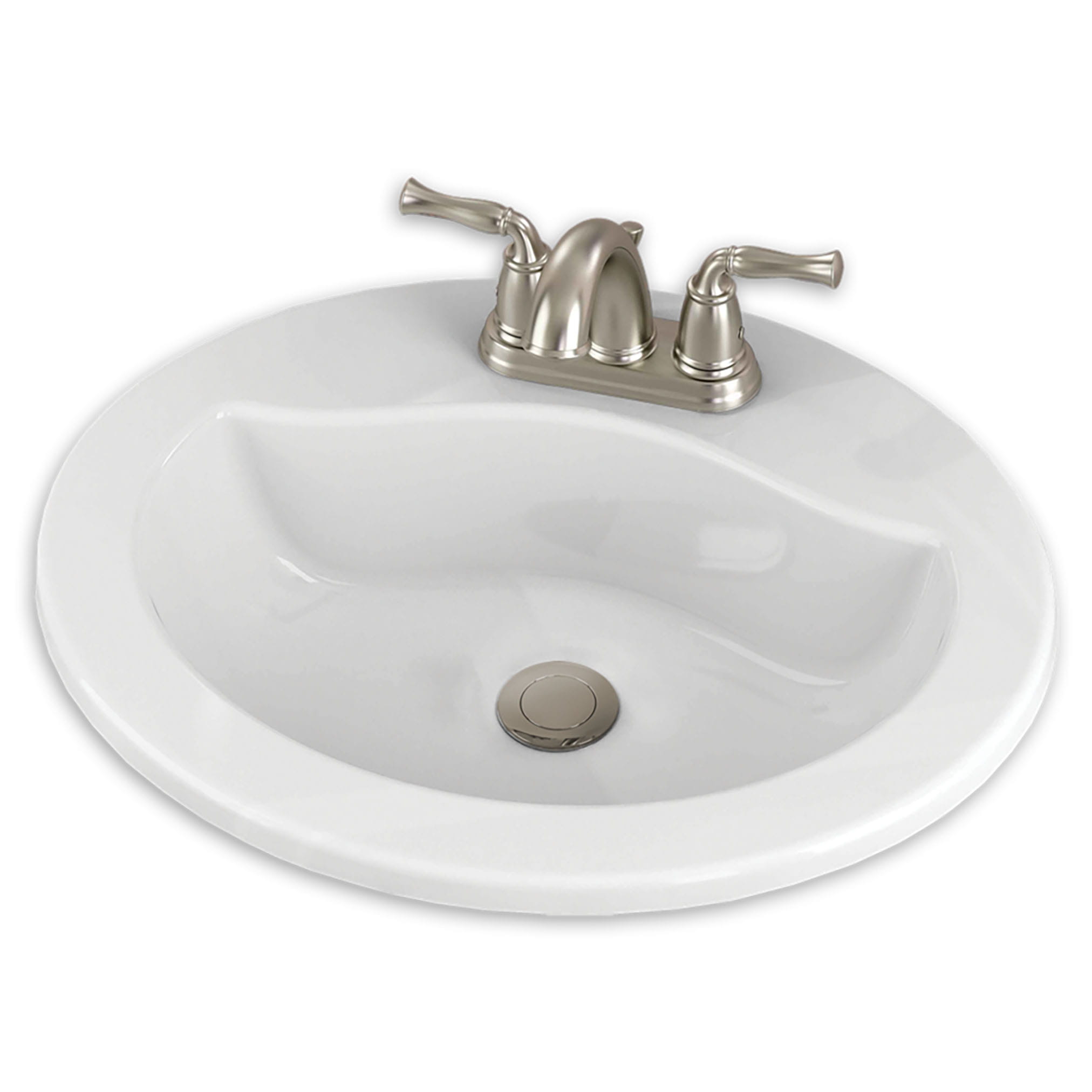 Clean Oval Countertop Sink 4-in. Centers
